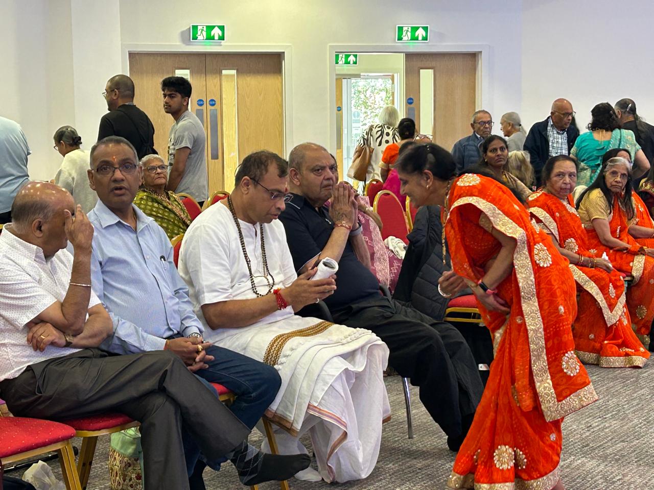 Community gathered at Shree Ram Mandir